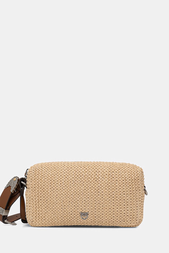 Pinko geantă crossbody pentru femei împletită bej 106661.A391