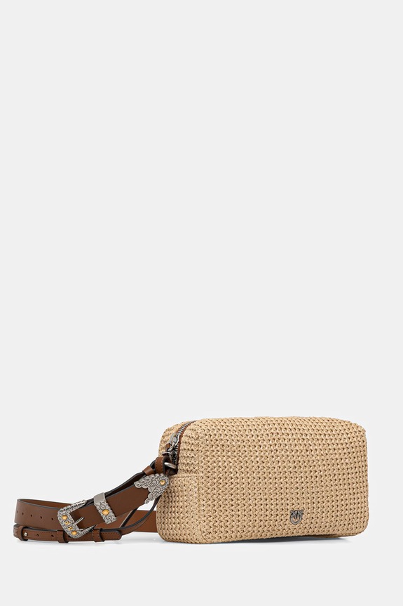 Pinko geantă crossbody pentru femei împletită 106661.A391 bej SS26