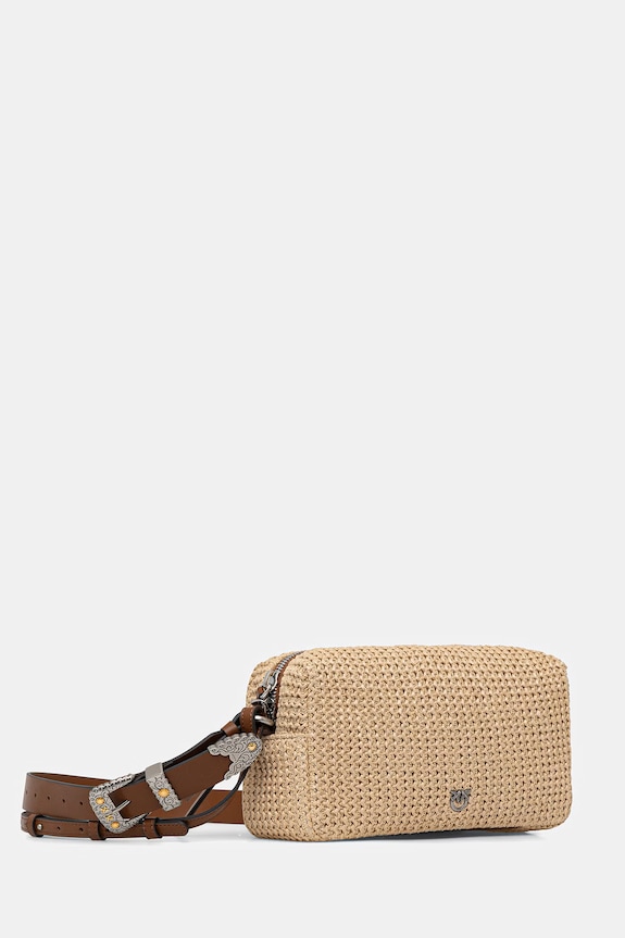 Pinko geantă crossbody pentru femei împletită 106661.A391 bej SS26
