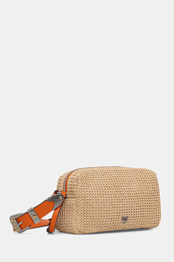 Pinko geantă crossbody pentru femei împletită 106661.A391 bej SS26