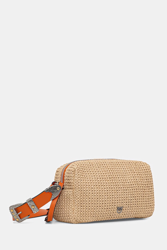 Pinko geantă crossbody pentru femei împletită 106661.A391 bej SS26