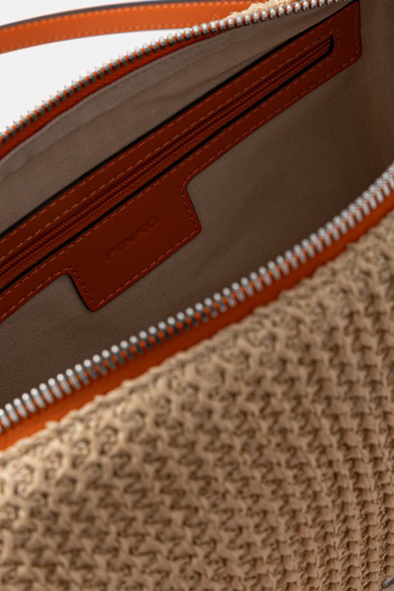 Pinko geantă crossbody pentru femei împletită 106661.A391 bej