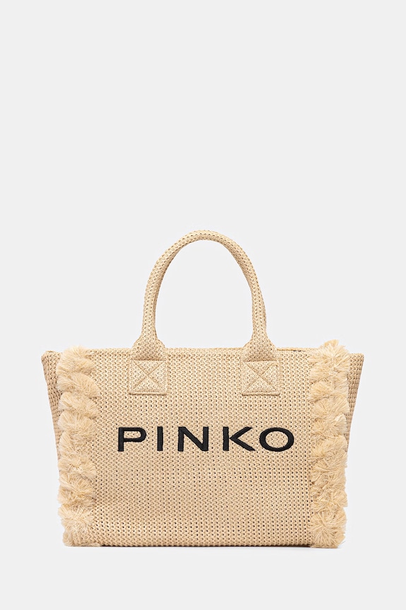Pinko kabelka typu shopper dámska pletená béžová 106673.A39Y