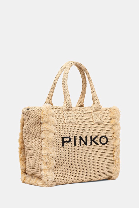 Pinko kabelka typu shopper dámska pletená 106673.A39Y béžová SS26