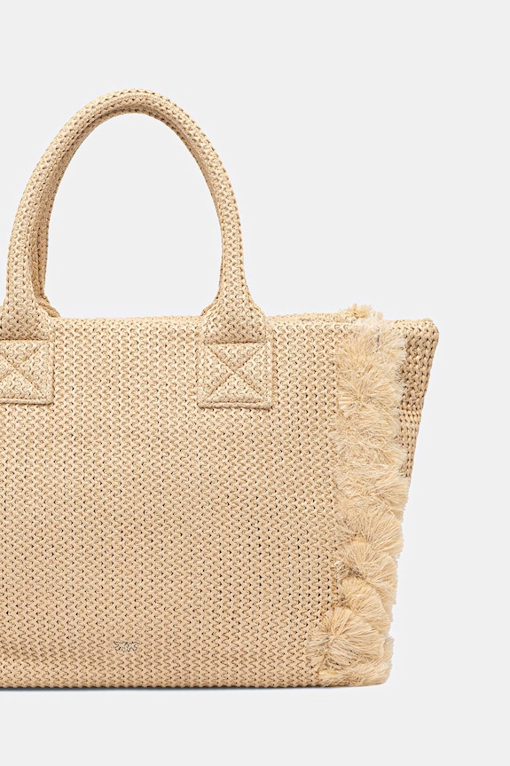 Doplnky Pinko kabelka typu shopper dámska pletená 106673.A39Y béžová