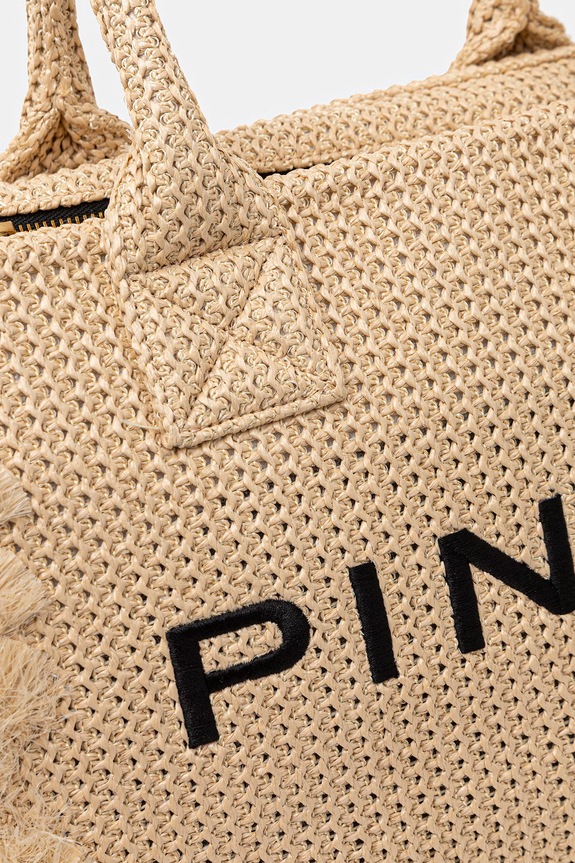 Pinko kabelka typu shopper dámska pletená béžová 106673.A39Y