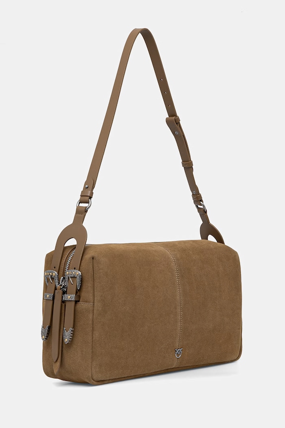 Pinko crossbody kabelka dámska semišová 106678.A0F6 zelená SS26