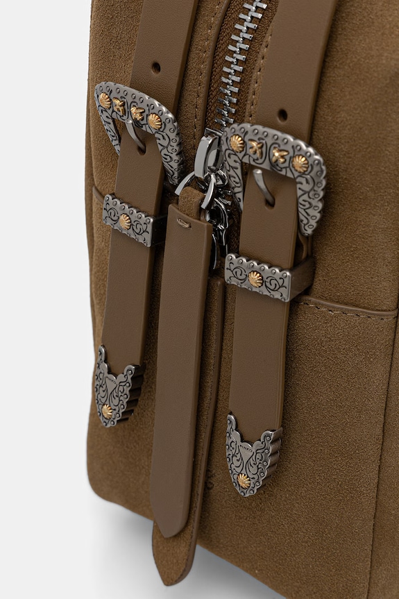Pinko crossbody kabelka dámska semišová zelená 106678.A0F6