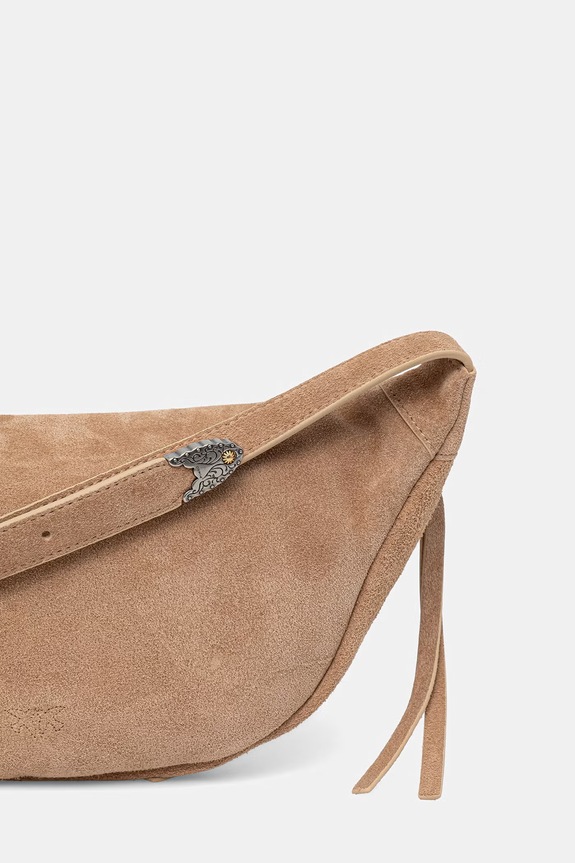 Doplňky Pinko ledvinka dámská semišová 106724.A0F6 béžová