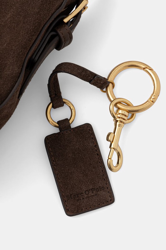 Marc O'Polo geantă crossbody pentru femei, din piele întoarsă maro 5000010926