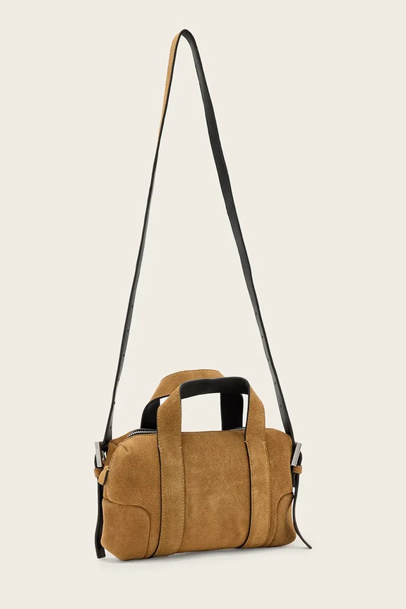 Τσάντα σουέτ AllSaints ARES W107XE καφέ SS26