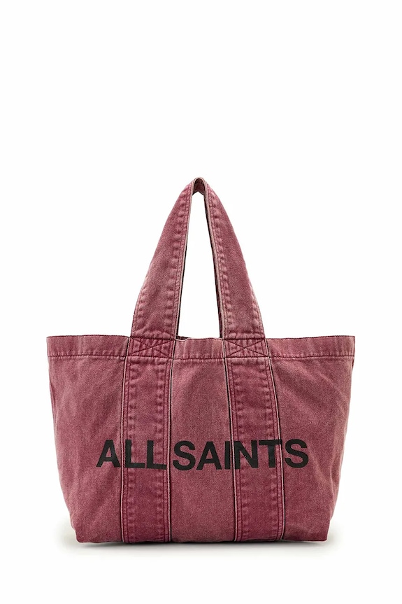 AllSaints kabelka do ruky dámska kožená IZZY ružová W116XE
