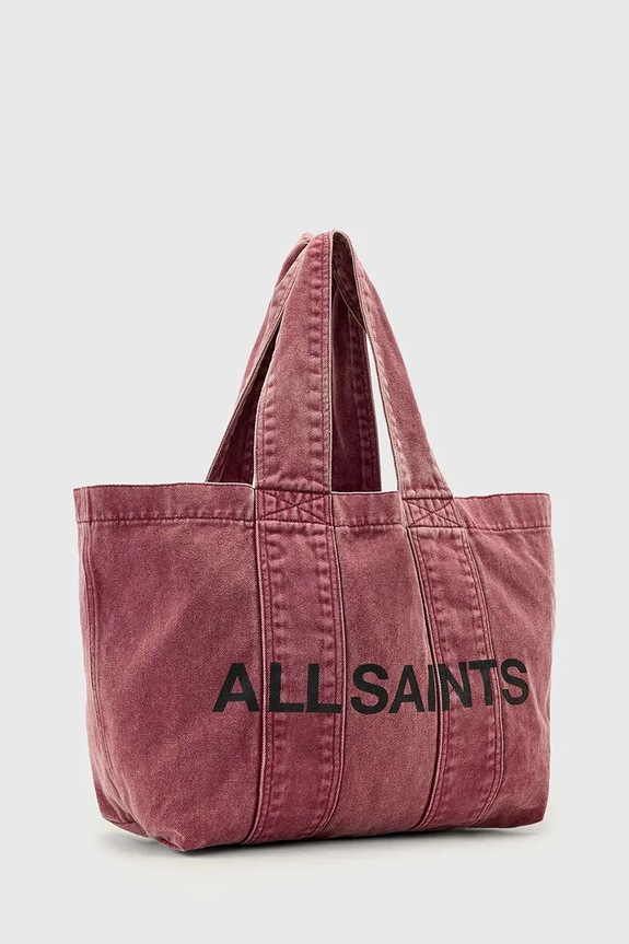 Doplnky AllSaints kabelka do ruky dámska kožená IZZY W116XE ružová
