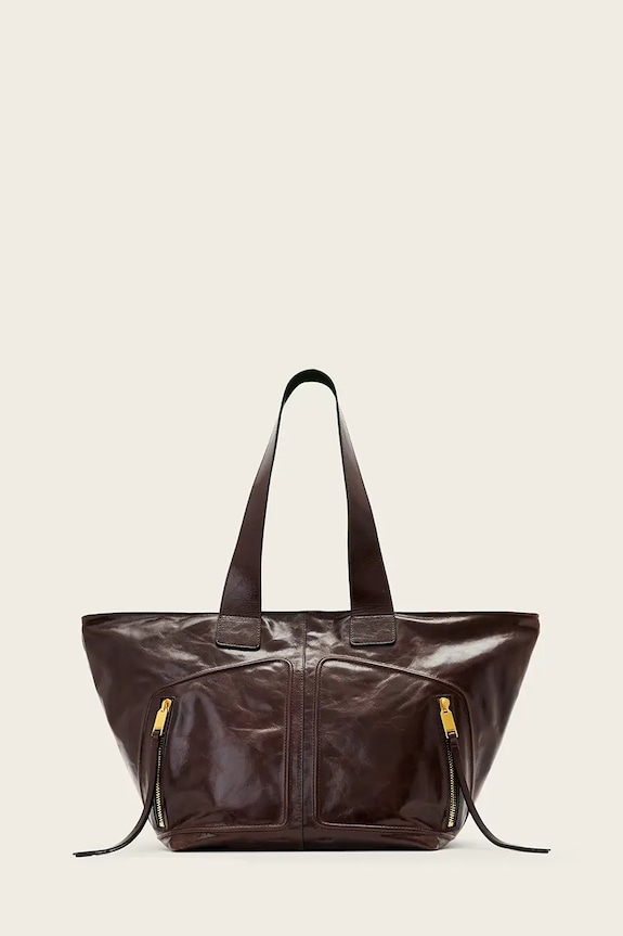 AllSaints Kabelka typu tote dámska kožená JEAN hnedá W130XE
