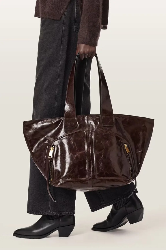 AllSaints Kabelka typu tote dámska kožená JEAN W130XE