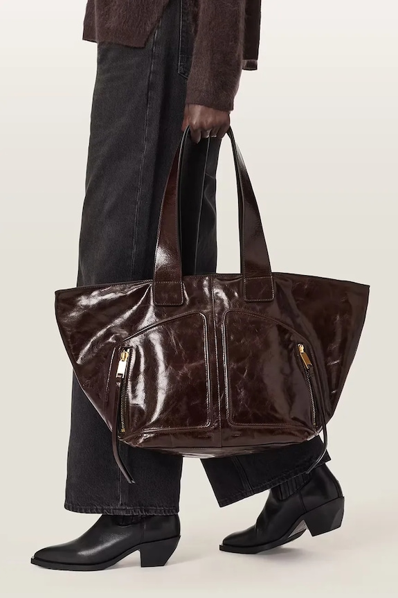 AllSaints Kabelka typu tote dámska kožená JEAN W130XE