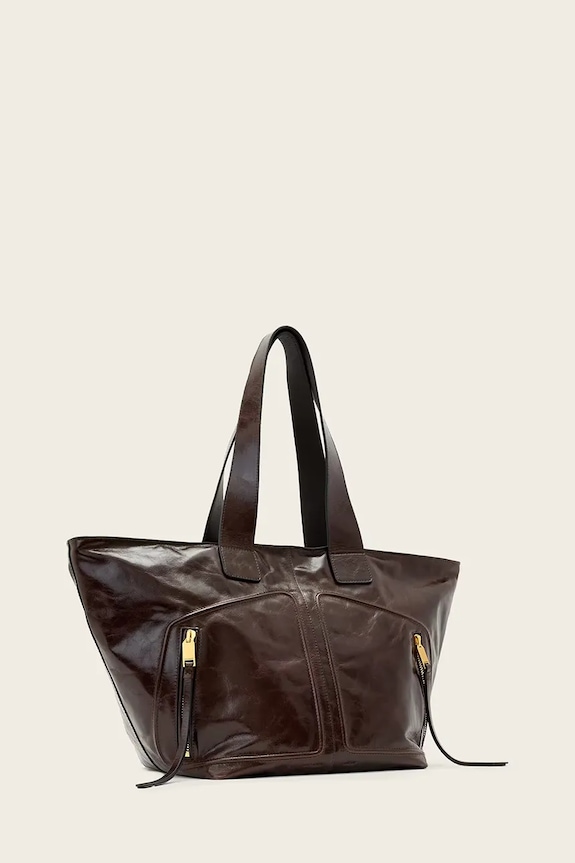 AllSaints Kabelka typu tote dámska kožená JEAN W130XE hnedá SS26