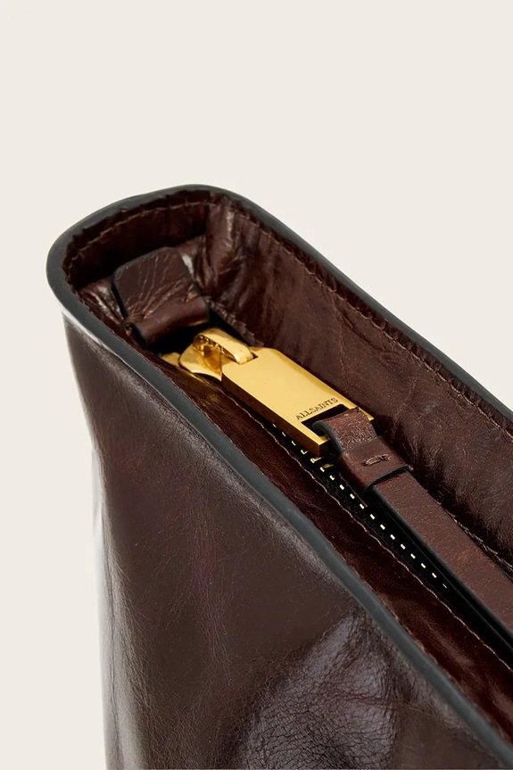 AllSaints Kabelka typu tote dámska kožená JEAN hnedá W130XE