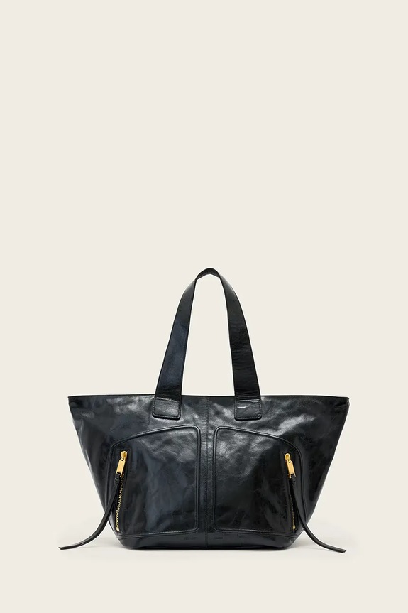 AllSaints tote bag pentru femei, din piele JEAN negru W130XE