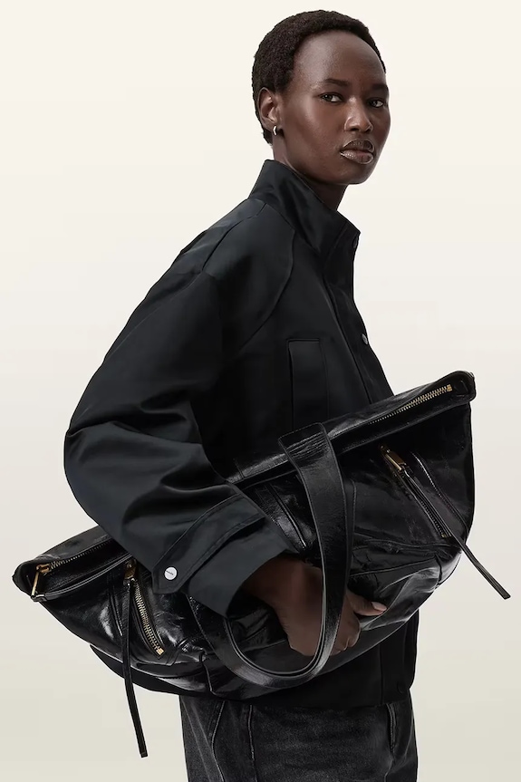 AllSaints tote bag pentru femei, din piele JEAN W130XE