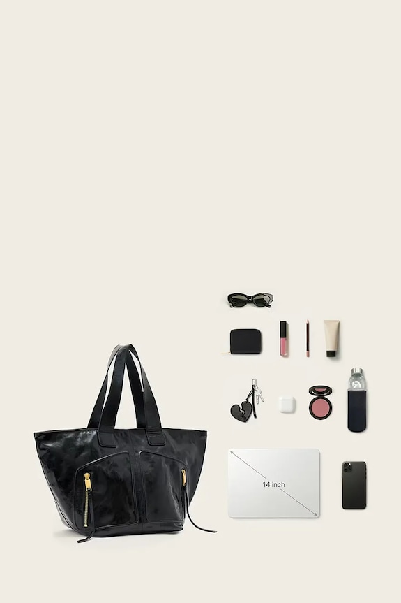 AllSaints tote bag pentru femei, din piele JEAN W130XE