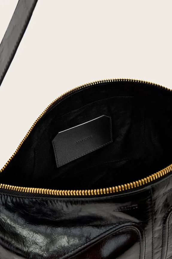 AllSaints geantă de damă de piele JEAN W131XE negru