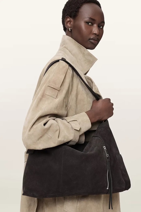 Велурена чанта AllSaints ALBA W167XE