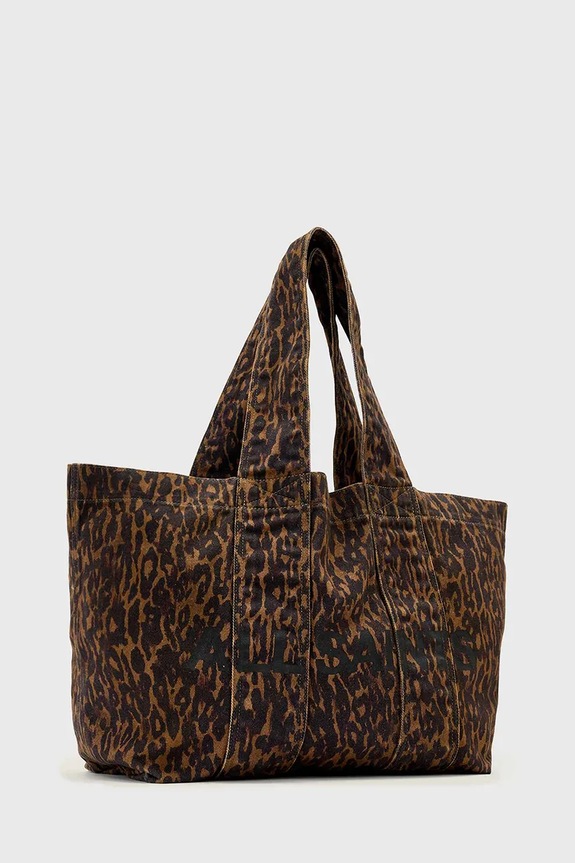 AllSaints geantă tote pentru femei, din piele IZZY W253XE maro SS26