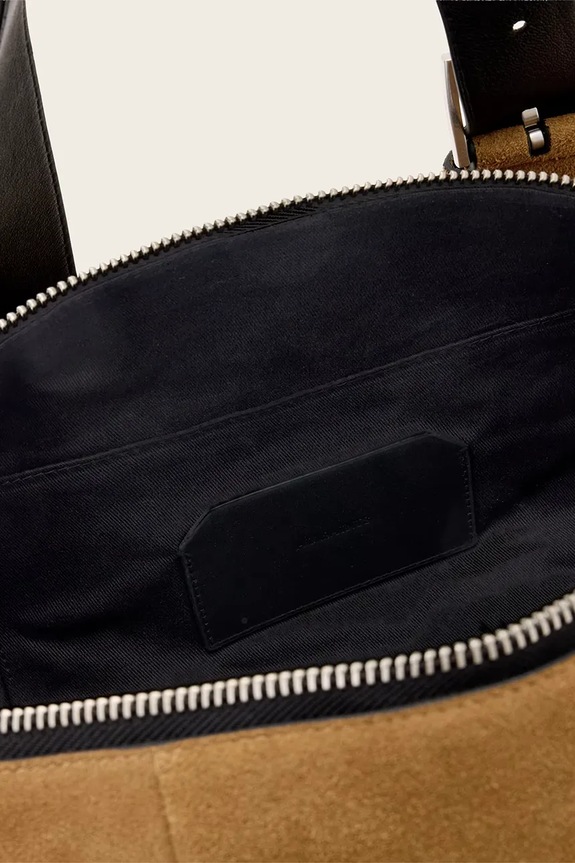 Велурена чанта AllSaints ARES W257XE кафяв