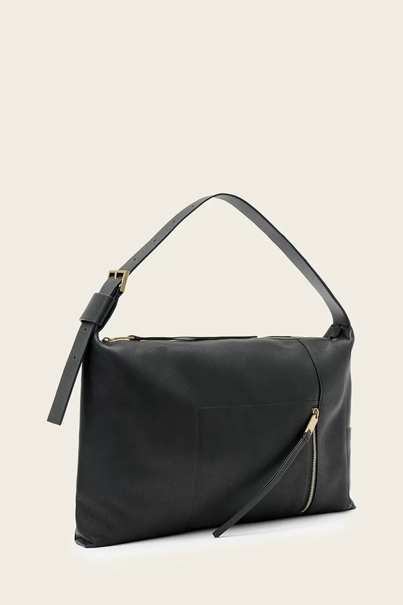 Аксесуари Шкіряна сумочка AllSaints ALBA W266XE чорний