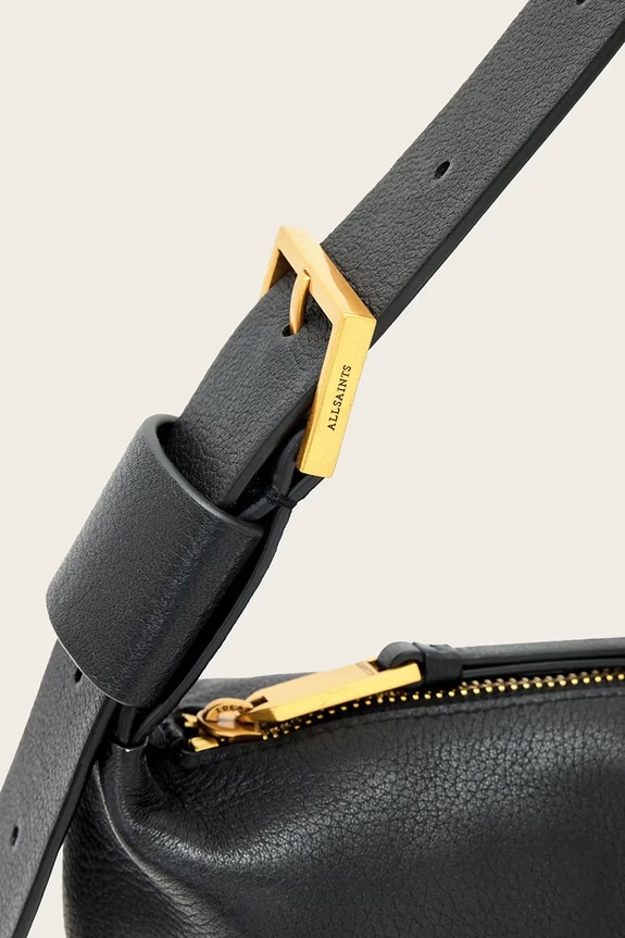 Шкіряна сумочка AllSaints ALBA чорний W266XE
