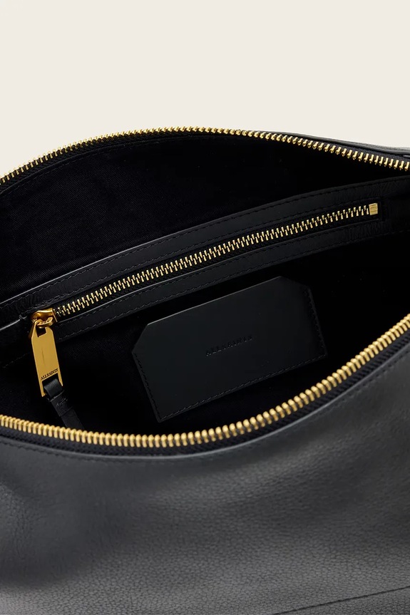 Шкіряна сумочка AllSaints ALBA W266XE чорний