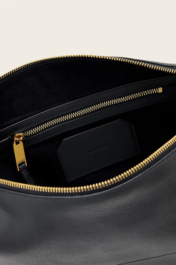 Шкіряна сумочка AllSaints ALBA W266XE чорний