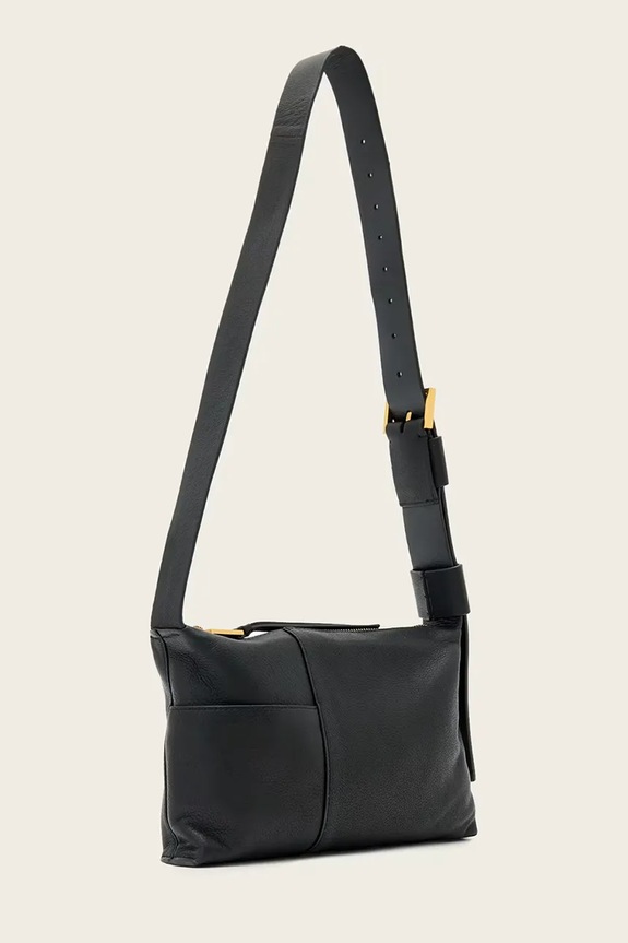 AllSaints torebka zamszowa ALBA W267XE czarny SS26