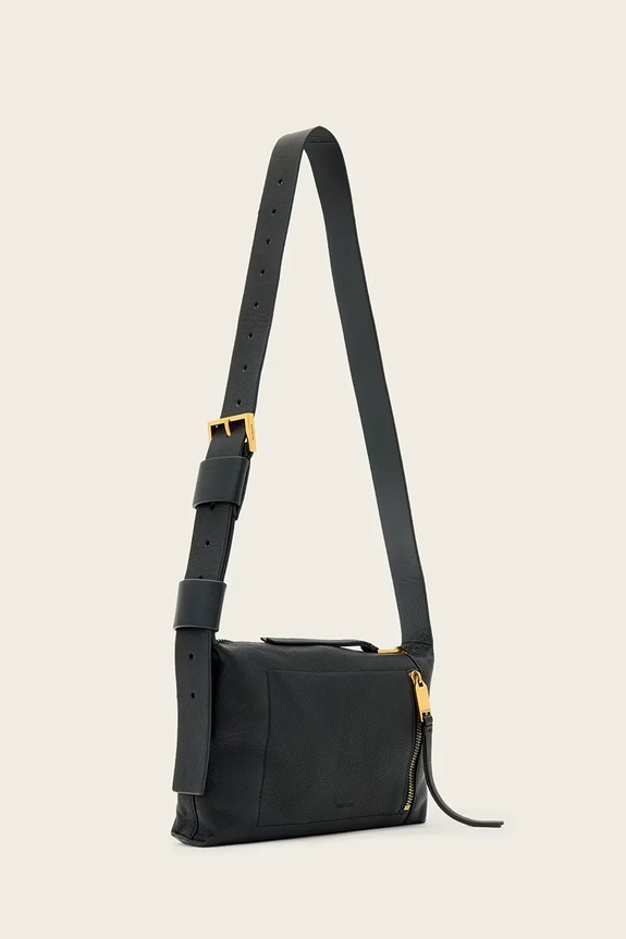 Akcesoria AllSaints torebka zamszowa ALBA W267XE czarny