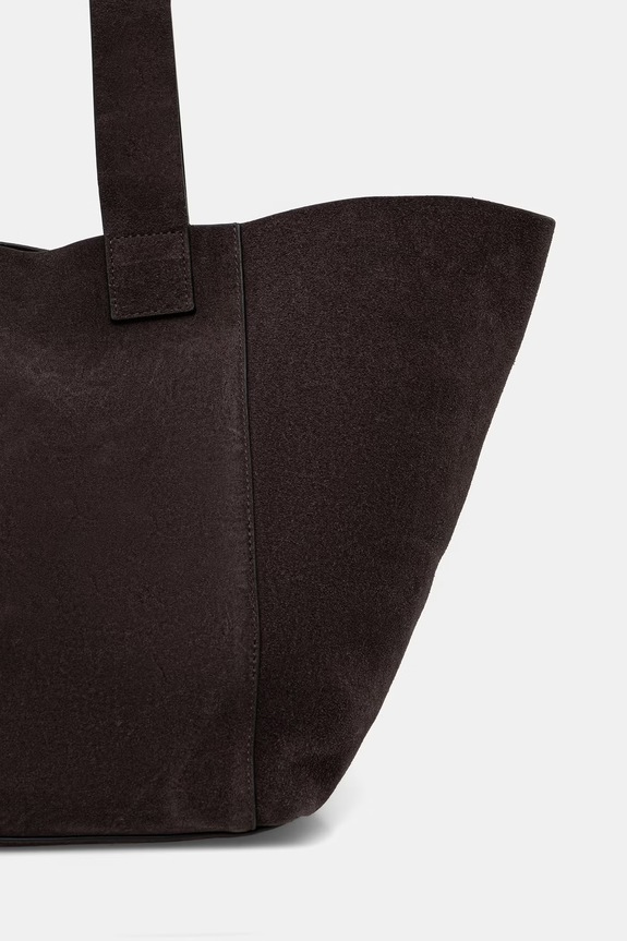 Kiegészítők AllSaints velúr táska ALBA W270XE barna
