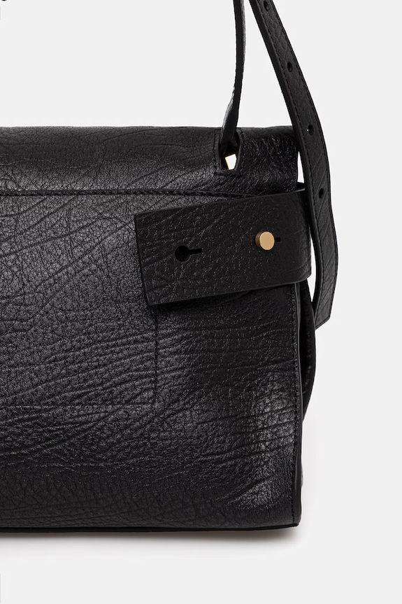 AllSaints torebka skórzana URSA czarny W522XC