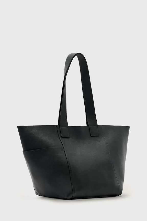 Δερμάτινη τσάντα AllSaints ALBA W585XD μαύρο SS26