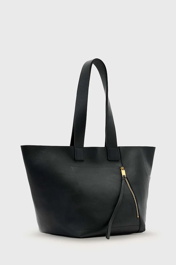 Αξεσουάρ Δερμάτινη τσάντα AllSaints ALBA W585XD μαύρο