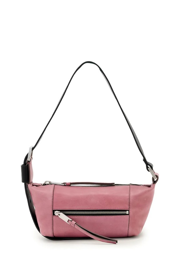 AllSaints geantă crossbody pentru femei, din piele VEGA roz W700XD