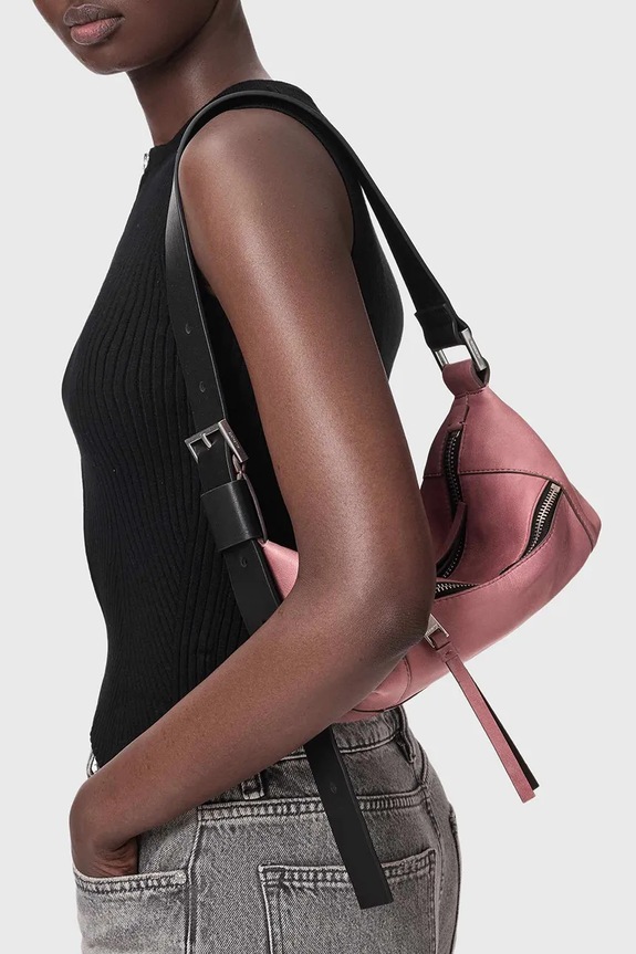 AllSaints geantă crossbody pentru femei, din piele VEGA W700XD