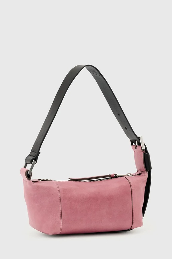 AllSaints geantă crossbody pentru femei, din piele VEGA W700XD roz SS26