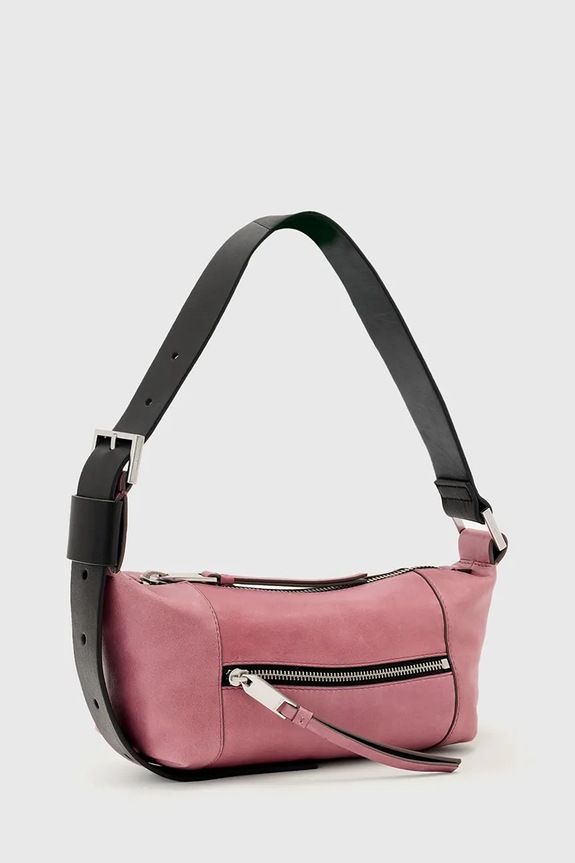Accesorii AllSaints geantă crossbody pentru femei, din piele VEGA W700XD roz