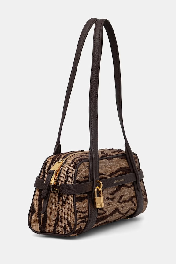 Elisabetta Franchi Geantă baguette de damă BS11A62E2 bej SS26