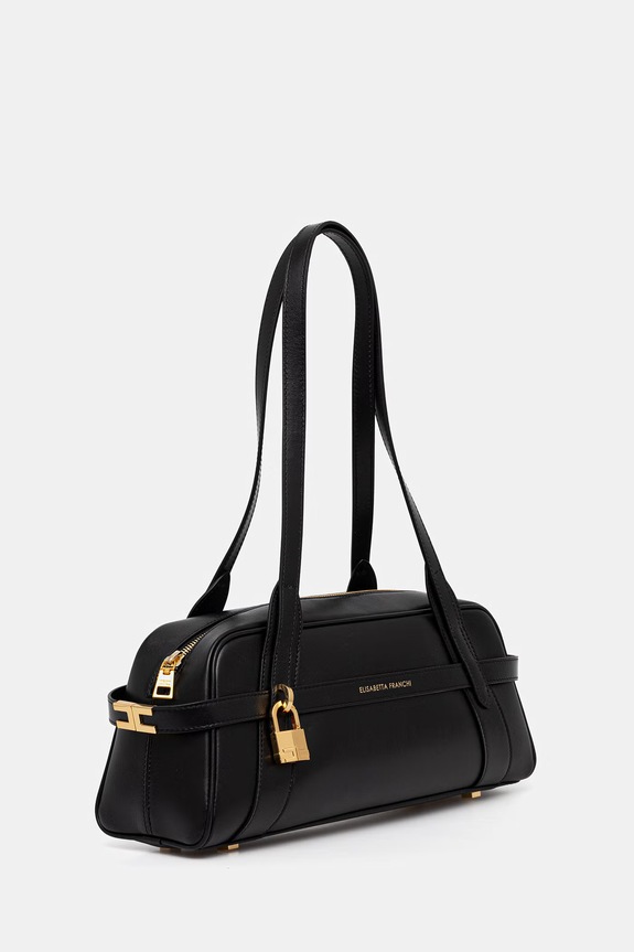 Elisabetta Franchi kabelka typu baguette dámska kožená BS97N62E2 čierna SS26