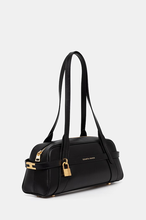 Elisabetta Franchi kabelka typu baguette dámska kožená BS97N62E2 čierna SS26