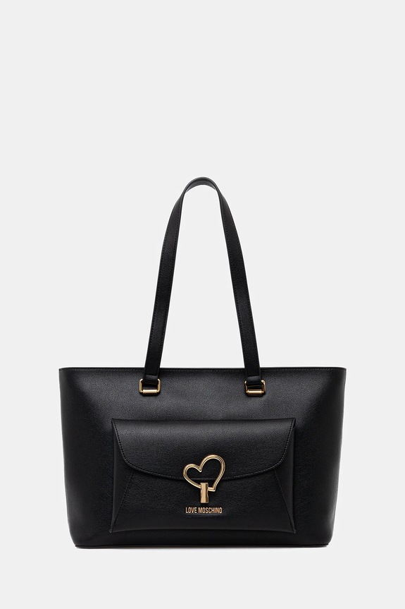Love Moschino poșetă incape in A4 negru JC4136PP1OLQ0000