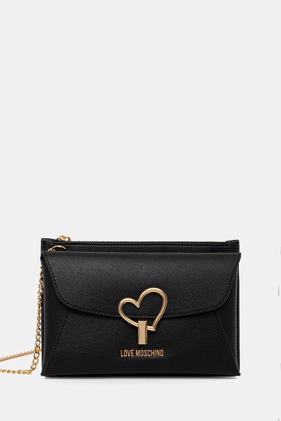 Love Moschino poșetă nu incape in A4 negru JC4139PP1OLQ0000