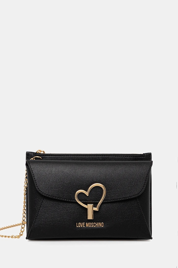 Love Moschino poșetă nu incape in A4 negru JC4139PP1OLQ0000
