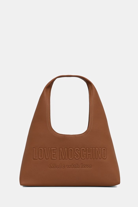 Kabelka Love Moschino hladký hnědá JC4047PP1OLE0200